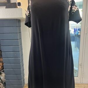 Elegant Black Floral Dress